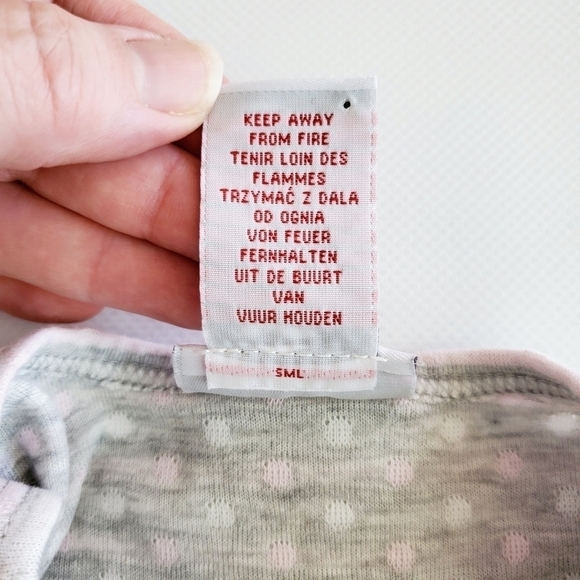 K1209 * Polkatots Girls Striped/Polka Dot Dress Gray White Size 3-6M - Picture 5 of 6